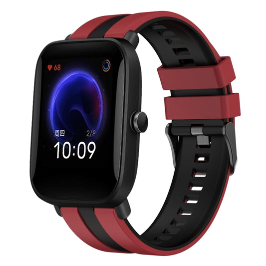 20mm Two-Color Sports Silicone Watch Band, For Amazfit Pop
