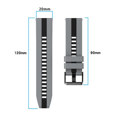 20mm Two-Color Sports Silicone Watch Band, For Amazfit Pop Pro
