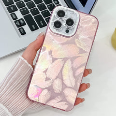 Plating Glitter Texture TPU Phone Case with Lens Film, For iPhone 15 Pro Max