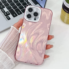 Plating Glitter Texture TPU Phone Case with Lens Film, For iPhone 15 Pro Max