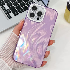 Plating Glitter Texture TPU Phone Case with Lens Film, For iPhone 15 Pro Max