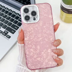 Plating Glitter Texture TPU Phone Case with Lens Film, For iPhone 15 Pro Max