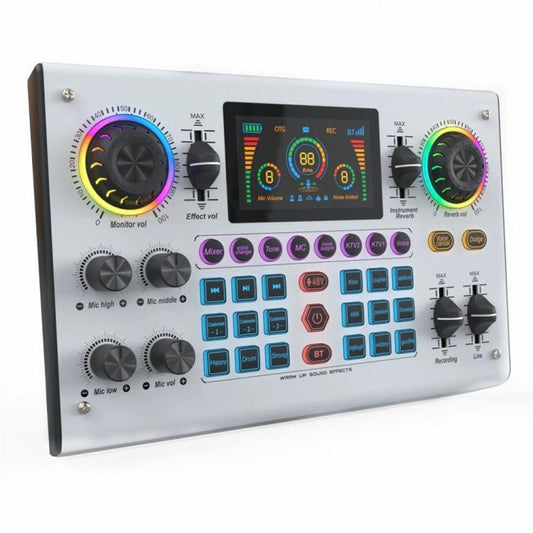 C100 Pro For Streaming / Recording 5 Sound Effects Portable Live Sound Card Audio Mixer