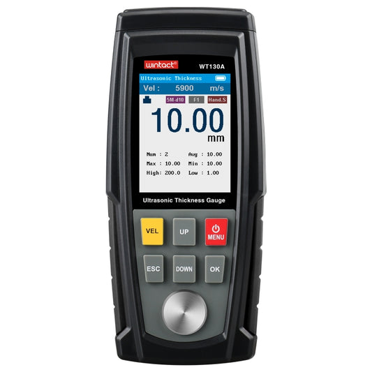 WT130A Digital Ultrasonic Thickness Gauge Meter Tester USB Charging Digital Thickness Metal Tester High Precision, WT130A