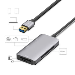 Onten 8107 USB3.0 HUB with CF SD TF Card Reader, 8107