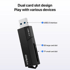 Lenovo D204 USB3.0 Two in One Card Reader, D204