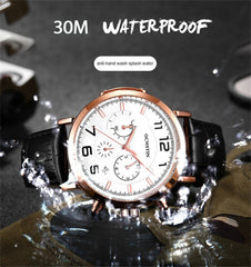 Ochstin 6105 Multi Function Watch Business Leisure Men Watch Waterproof Timing Quartz Watch Belt Watch