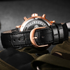 Ochstin 6105 Multi Function Watch Business Leisure Men Watch Waterproof Timing Quartz Watch Belt Watch