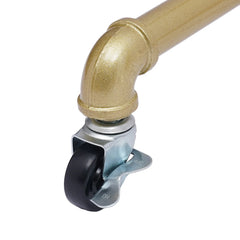 Floor Standing Galvanized Pipe Clothing Rack With Wheels 120*40*160cm Coat Rack For Family Clothes Display