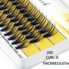 20/30D Mink Eyelashes Natural Eyelash bunches 1 box/60 bundle 3D Russian individual Eyelash Cluster Makeup Tool Lashes Wholesale