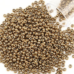 12Grams/Tube 2mm Metallic Seed Beads Japanese Round Glass Seedbeads For DIY Needlework Dress Adornment Sewing 1200pcs