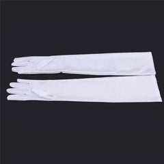 Long Satin Gloves for Women, Mittens, Monochromatic, Women's Fashion, Evening and Prom Costume, Autumn and Winter