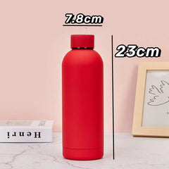 750ml Insulated Bottle Solid Color Stainless Steel Jug with Lid Large Capacity Ice Coffee Cup Portable for Driving Travel Home