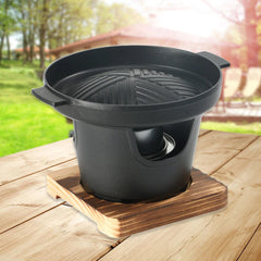 Mini BBQ Alcohol Stove Barbecue Grill Japanese One Person Cooking Oven Detachable Outdoor BBQ Plate Roasting Meat Tools