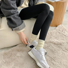 2024 New Winter Cashmere Wool Women Socks Casual japanese fashion Solid Color Thicker Long Sock Girls Thermal Warm Crew Sock