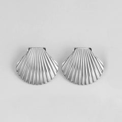 Vintage Stainless Steel Gold Plated Texture Snail Conch Shell Earrings for Women CZ Zircon Starfish Earring Beach Jewelry Gifts