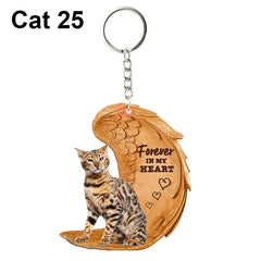 1 Piece 23 Style Dog Forever In My Heart Angel Pendant Bag Key Chains Car Keychain Keyring Pet Jewelry Gift For Women Girls