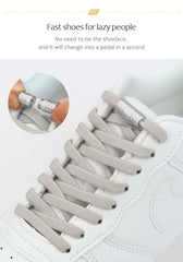 1Pair Elastic Tieless Shoelaces Shoe Laces No Tie Shoelace for Kids and Adult Sneakers Quick Lazy Metal Lock Laces Shoe Strings