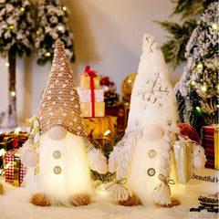 1~4pcs 2024 Christmas Doll Elf Knitted Gnome with Led Night Light Christmas Decorations for Home Xmas Navidad New Year 2025 Gift