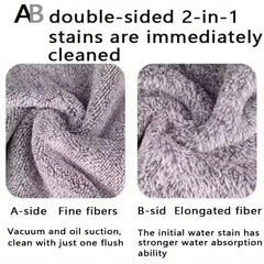 5/10/20Pcs Kitchen Towel, Ultra-Fine Fiber Light Gray Cleaning Cloth Set, Absorbent, Soft and Stain-Removing Cloth