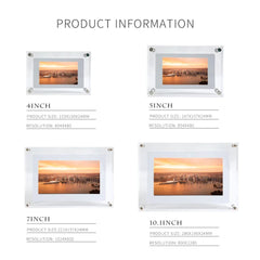 Acrylic Digital Photo Frame 5/7 Inch 1000mAh Vertical Display IPS Screen 2G Memory Battery Porta Retrato Digital