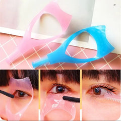 3 In 1 Eyelash Tools Makeup Mascara Shield Guard Curler Applicator Comb Guide Card Makeup Tool 3 Colors Beauty Cosmetic Tool