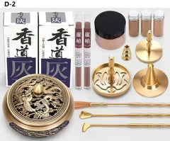 Incense Burner Set Brass Incense Fragrance Making Kit Incense Sealing Mold Incense Holder for Yoga Meditation Home Fragrance
