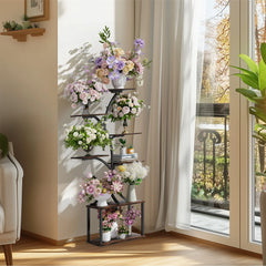 7 Tier Tree Shaped Plant Stand for Patio Living Room Metal Plant Flower Pot Display Holder Multiple Shelves