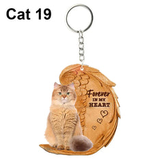 1 Piece 23 Style Dog Forever In My Heart Angel Pendant Bag Key Chains Car Keychain Keyring Pet Jewelry Gift For Women Girls