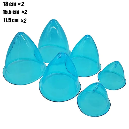 Body Sculpting Cups - 6pcs Silicone Vacuum Therapy Set for Breast/Butt Lifting, Lymphatic Drainage & Skin Tightening (BBL Massag