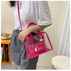 Crossbody Shoulder Bags with Removable Strap Stadium Approved Bags Women Transparent Clear Purse