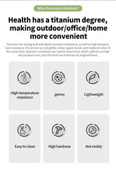 600ml 750ml Titanium Water Bottle Outdoor Camping Supplies Tourism Sports Cycling Hiking Camping Water Bottle