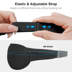 2pcs Total Blackout 3D Sleeping Mask, Super Lightweight & Silky Soft Eye Mask for Sleeping, Fully Adjustable Black