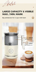 Automatic Milk Frother - Electric Foamer Hot Cold Cappuccino Maker Chocolate Mixer Warmer
