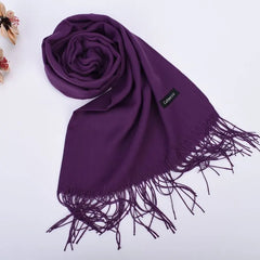 Leather Powder Autumn and Winter New Solid Color Scarves Wholesale for Men and Women 120g Single Color Headband Shawl