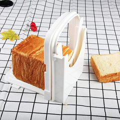 Bread Slicer Adjustable Toast Loaf Slicing Machine Foldable Plastic Bread Cutting Guide Tools For Homemade Bread Kitchen Baking