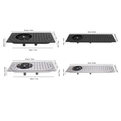 Built-in Cup Washer Stainless Steel Glass Cleaning Rinser High Pressure Cup Washer With Drain Drip Tray Hose For Bar Coffee Shop