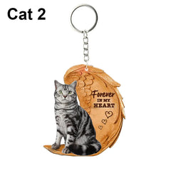 1 Piece 23 Style Dog Forever In My Heart Angel Pendant Bag Key Chains Car Keychain Keyring Pet Jewelry Gift For Women Girls