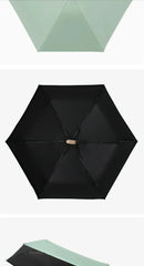 Mini Sun Umbrella Pocket Rain Umbrella Vinyl Folding UV Ultraviolet Protection Sun Shade Pocket Parasol Capsule
