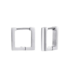 Classic Stainless Steel Hoop Earrings For Women Men Heart Star Oval Rectangle Round Triangle Gold Color Punk Hip Hop Jewelry