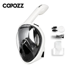 COPOZZ Professional Snorkeling Diving Mask Underwater Scuba Full Face Snorkel Mask Anti Fog Goggles for Adult Swimming Equipment