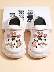 Children's hole shoes in summer, boys and girls, golden rabbits, non-slip Baotou slippers, large and medium-sized children's bea