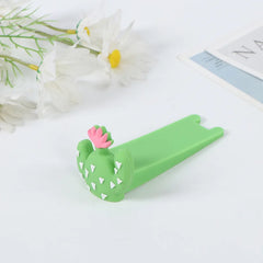 Cartoon Door Stop Silicone Reusable Shock Absorbent Block Wedge Doorstops Door Handle Stopper Home Door Anti-collision Stopper