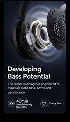 Baseus Bass 30 Max Wireless Headset Bluetooth 5.3 Over Headphones Bass-Enhancing 40mm Diaphragm Ultra Low Latency Earphones 50H