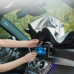 Car Sunshade Umbrella For Auto Shading Car Sun Shade Protector Parasol Summer Sun Interior Windshield Protection Curtain