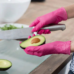 50/100PCS Disposable Pink Nitrile Gloves for Hairdressing Manicure Washing Cars Waterproof Dishwashing Kitchen Tools Latex Free