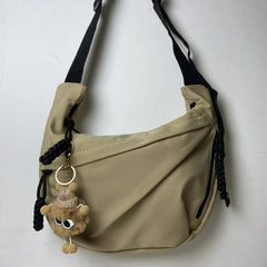 Korean Simplified New Moon Bag Fashionable Design Wheat ear Cross Body Bag Versatile High end Single Shoulder Dumpling Bag