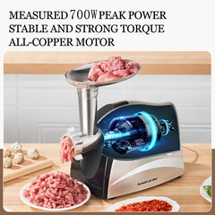 SUNATUR Premium Electric Food Chopper & Meat Grinder - Kitchen Appliances Mincer Processor Crusher for All Your Cooking Needs