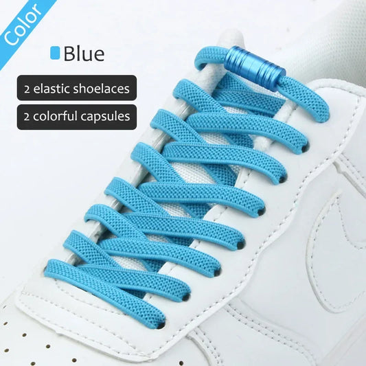 1Pair Elastic Tieless Shoelaces Shoe Laces No Tie Shoelace for Kids and Adult Sneakers Quick Lazy Metal Lock Laces Shoe Strings