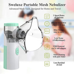 Medical Silent Mesh Nebulizer Handheld Asthma Inhaler Atomizer Children Health Care Mini Portable Nebulizer Humidifier